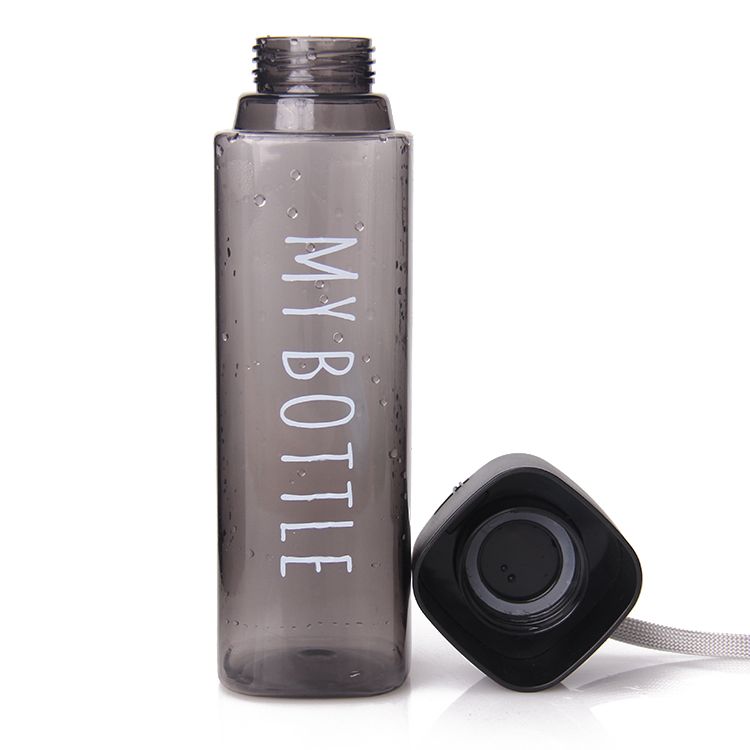 480ml Square Sports Water Bottle Portable MY BOTTLE PC Drinking Bottle
