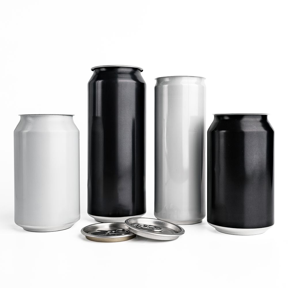 Aluminum Beverage Cans with Easy Open Lids Empty Blank Aluminum Soda Cans for Drinks