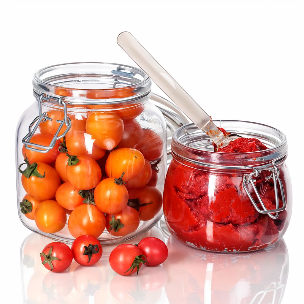 Food Grade Airtight Glass Jar with Clip Lid