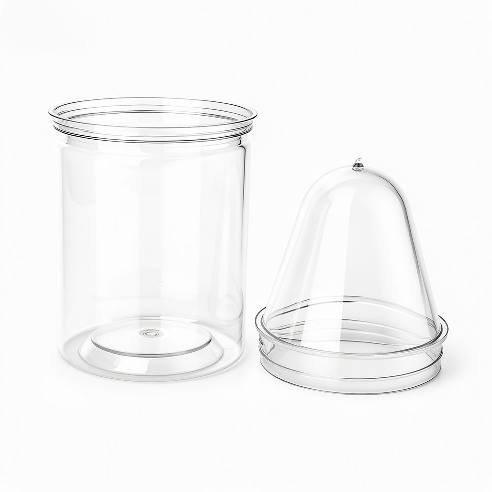 50–128mm Food Grade PET Cone Bottle Preforms Transparent Plastic Jar Preforms Custom Logo 