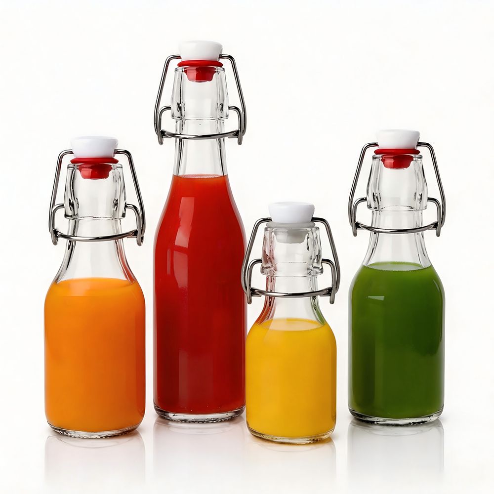 Swing Top Glass Bottles Airtight Flip Top Beverage Glass Bottle