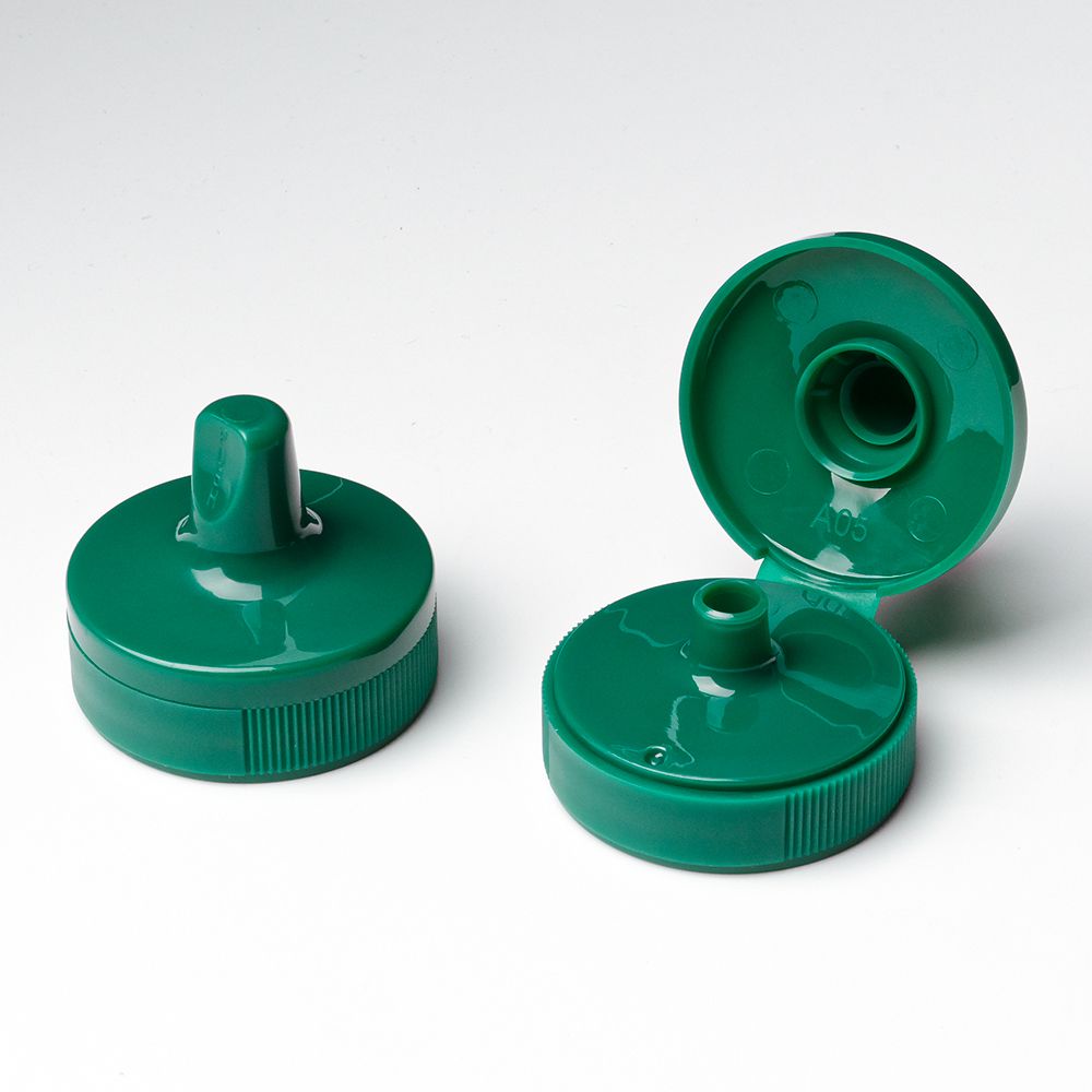 PP Flip Top Plastic Bottle Caps One Piece Hinged Flip Caps for Beverage Packaging