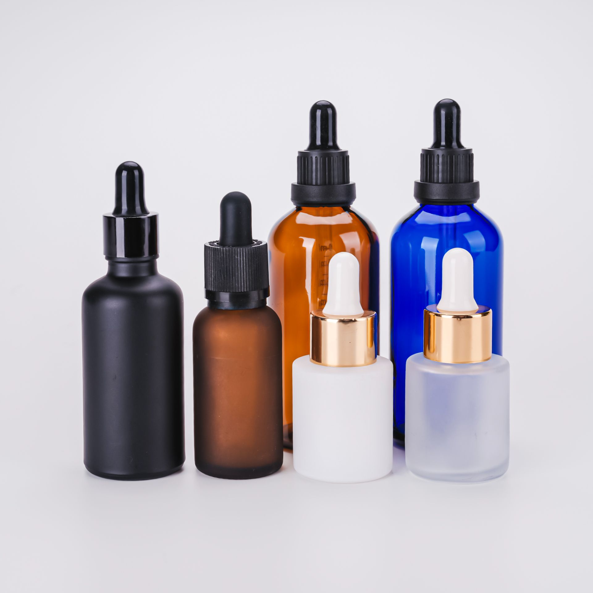 Amber Green Blue Glass Dropper Essential Oil Bottle For Serum Cosmetic Perfume Massage Oil 