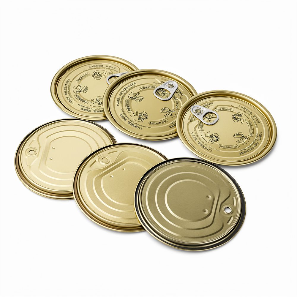 Wholesale Tinplate Easy Open End 202#-502# Metal Pull Ring Can Lids OEM ODM