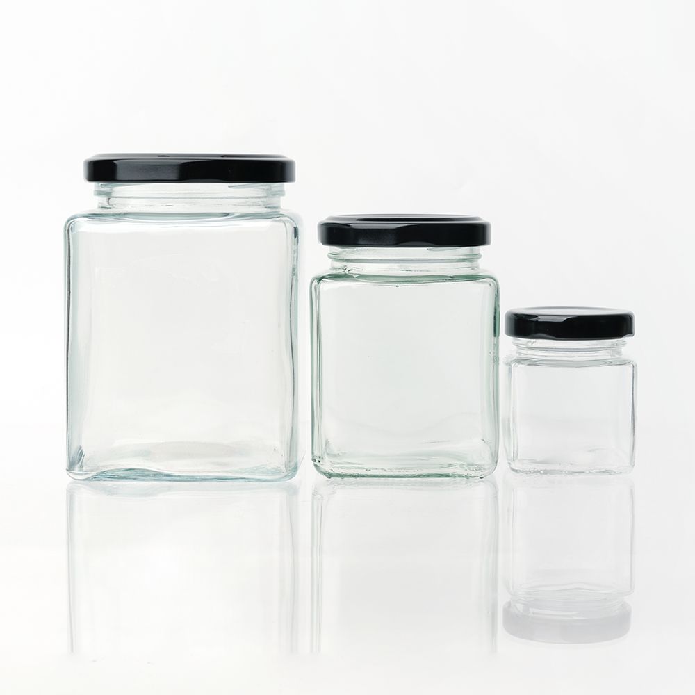 Wholesale Square Glass Honey Jars 500ml Glass Jars 