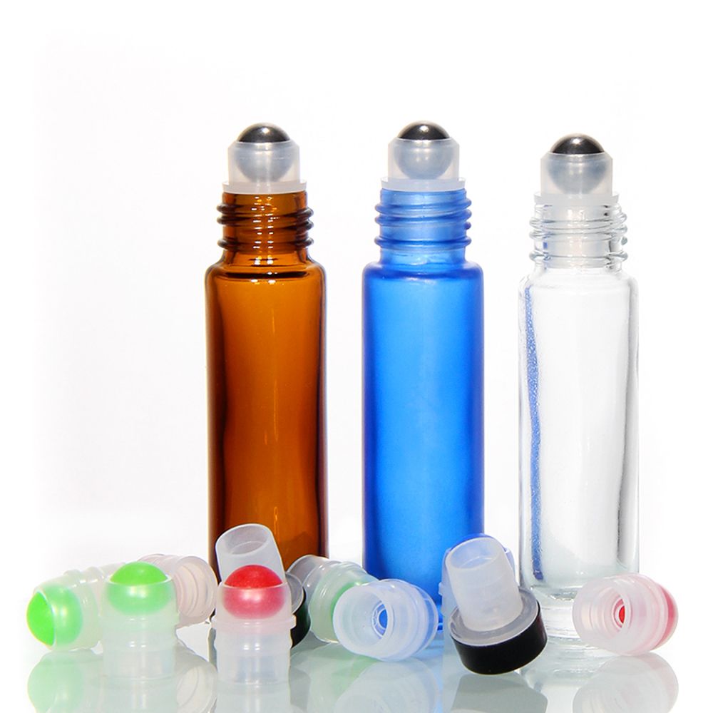 10ml Glass Roller Bottles Black Frosted Roll on Bottles Essential Oil Perfume Sample Bottles